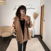MANTEAU CAPUCHE CAMEL AIDEN - La Petite Somptueuse