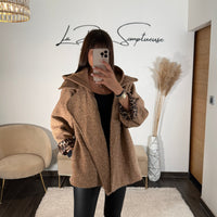 MANTEAU CAPUCHE CAMEL AIDEN - La Petite Somptueuse