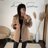 MANTEAU CAPUCHE MARRON AIDEN - La Petite Somptueuse