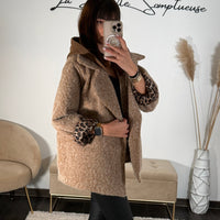 MANTEAU CAPUCHE MARRON AIDEN - La Petite Somptueuse
