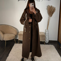 MANTEAU CAPUCHE MARRON VICTOR - La Petite Somptueuse