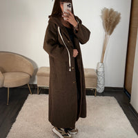 MANTEAU CAPUCHE MARRON VICTOR - La Petite Somptueuse