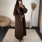 MANTEAU CAPUCHE MARRON VICTOR - La Petite Somptueuse