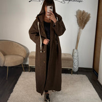 MANTEAU CAPUCHE MARRON VICTOR - La Petite Somptueuse
