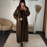 MANTEAU CAPUCHE MARRON VICTOR - La Petite Somptueuse