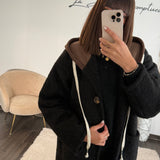 MANTEAU CAPUCHE NOIR VICTOR - La Petite Somptueuse