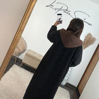 MANTEAU CAPUCHE NOIR VICTOR - La Petite Somptueuse