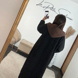 MANTEAU CAPUCHE NOIR VICTOR - La Petite Somptueuse