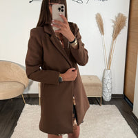 MANTEAU CHOCOLAT BASILE - La Petite Somptueuse