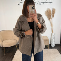 MANTEAU GRIS LEO - La Petite Somptueuse