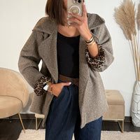 MANTEAU GRIS LEO - La Petite Somptueuse