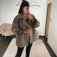 MANTEAU GRIS LEO - La Petite Somptueuse