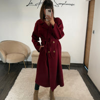 MANTEAU LONG BORDEAUX JAMES - La Petite Somptueuse