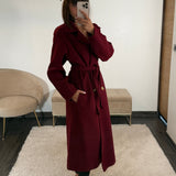 MANTEAU LONG BORDEAUX JAMES - La Petite Somptueuse