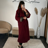 MANTEAU LONG BORDEAUX MAX - La Petite Somptueuse