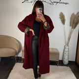 MANTEAU LONG BORDEAUX MAX - La Petite Somptueuse