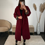 MANTEAU LONG BORDEAUX MAX - La Petite Somptueuse