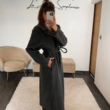 MANTEAU LONG GRIS JAMES - La Petite Somptueuse