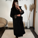 MANTEAU LONG NOIR MAX - La Petite Somptueuse