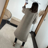 MANTEAU LONG TAUPE MAX - La Petite Somptueuse