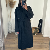 MANTEAU NOIR CHINE JULES - La Petite Somptueuse