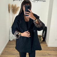 MANTEAU NOIR LEO - La Petite Somptueuse