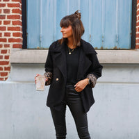 MANTEAU NOIR LEO - La Petite Somptueuse