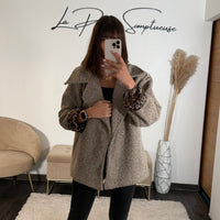 MANTEAU TAUPE LEO - La Petite Somptueuse
