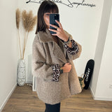 MANTEAU TAUPE LEO - La Petite Somptueuse