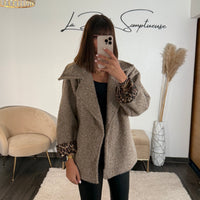 MANTEAU TAUPE LEO - La Petite Somptueuse