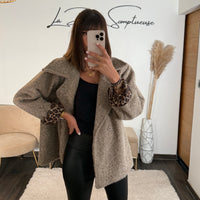 MANTEAU TAUPE LEO - La Petite Somptueuse