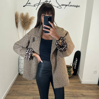 MANTEAU TAUPE LEO - La Petite Somptueuse