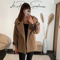 MANTEAU TAUPE/CAMEL LEO - La Petite Somptueuse