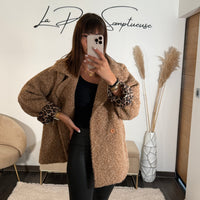 MANTEAU TAUPE/CAMEL LEO - La Petite Somptueuse