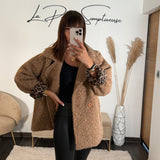 MANTEAU TAUPE/CAMEL LEO - La Petite Somptueuse