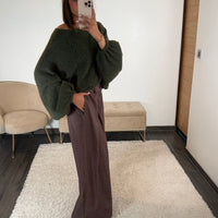 PANTALON À CARREAUX CHOCO YVAN - La Petite Somptueuse