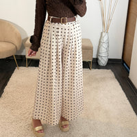 PANTALON BEIGE POIS PENNY - La Petite Somptueuse