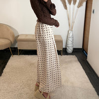 PANTALON BEIGE POIS PENNY - La Petite Somptueuse