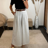 PANTALON BLANC POIS PENNY - La Petite Somptueuse