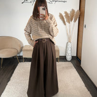 PANTALON CHOCO + CEINTURE OWEN - La Petite Somptueuse
