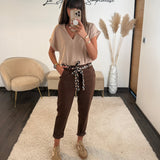PANTALON CHOCO FOULARD DIEGO - La Petite Somptueuse