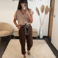 PANTALON CHOCO FOULARD DIEGO - La Petite Somptueuse