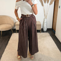 PANTALON CHOCO POIS PENNY - La Petite Somptueuse