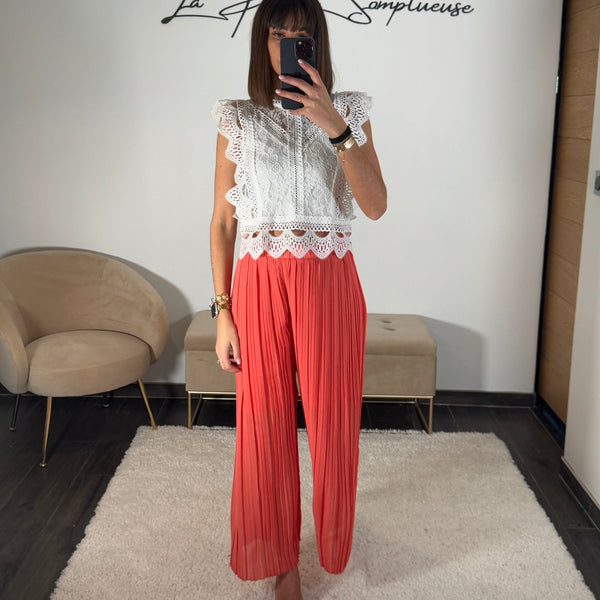 PANTALON ELIAS CORAIL - La Petite Somptueuse