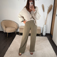 PANTALON EN LIN KAKI THAIS - La Petite Somptueuse