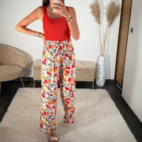 PANTALON FLEURI LUKA - La Petite Somptueuse