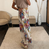 PANTALON FLOWER + CEINTURE ROSE DANY - La Petite Somptueuse