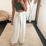 PANTALON FLUIDE BLANC LOUIS - La Petite Somptueuse