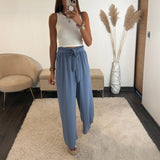 PANTALON FLUIDE BLEU LOUIS - La Petite Somptueuse