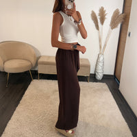 PANTALON FLUIDE CHOCO LOUIS - La Petite Somptueuse